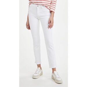 DL1961 White Angel Ankle Cigarette Jeans, Smart Denim, Size 30